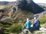 Looking down to the Taieri River